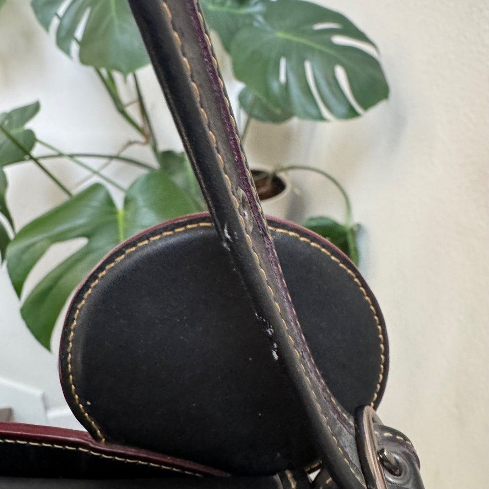 Coach x Disney Black Leather Patricia Saddle Bag Crossbody Mickey Ears - Picture 6 of 11